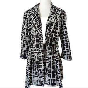 Black and white coat